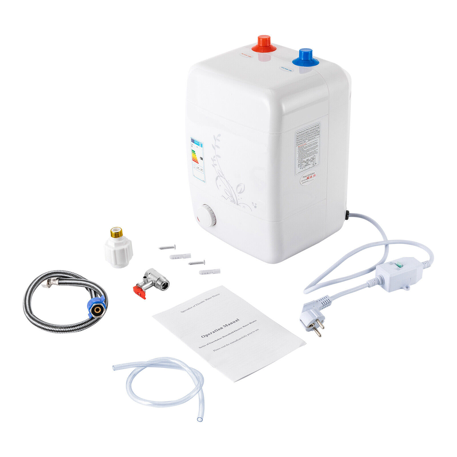 Chauffe-eau instantané 1500W Chauffe-eau électrique de cuisine 8 litres