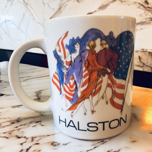 2er Set Halston Vintage American Classic Fashion Kaffeetassen Tassen 12 Unzen - Bild 3 von 7