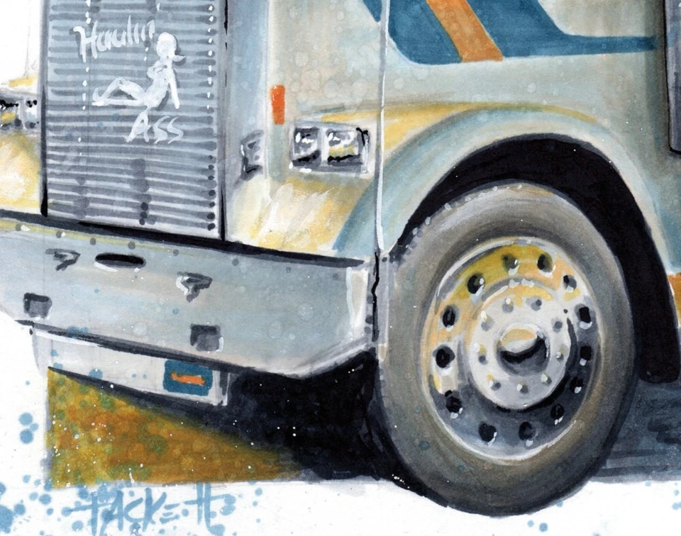 Cartaz assinado GRANDE PROBLEMA NA PEQUENA CHINA Freightliner impressão arte 11x14 sem moldura - Imagem 2 de 3