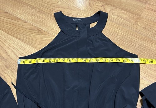 Athleta Mercer Black Romper Jumpsuit Wide Leg Quick Drying Pockets Size 8 - Picture 6 of 9