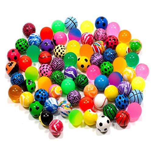 100 Pieces Assorted Colorful Bouncy Balls Bulk Mixed Pattern High Bouncing Ba... - Bild 1 von 6