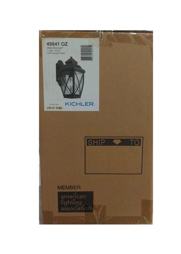 KICHLER Tangier 13.5 in. Olde Bronze Hardwired Outdoor Wall Lantern Sconce - Picture 1 of 2