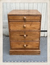 Superb Antique Oak / Pine Architect's Plan Drawers A2 Paper, Maps, Photos C.1900