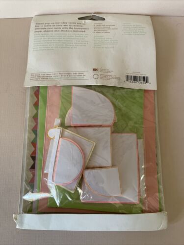 Martha Stewart Crafts Honeycomb Birthday Card Kit 4 Cards Envelopes Designs New - Picture 3 of 4