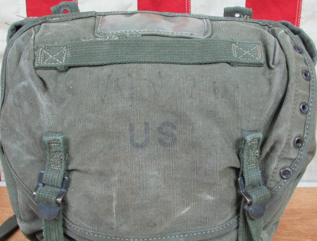Vintage US Army M-1956 OD Canvas Combat Field Bag Pack
