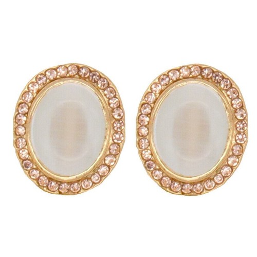 CLIP ON Earrings Womens Non Pierced Dangle Vintage Silver Gold Rhinestone Stud - Picture 13 of 161