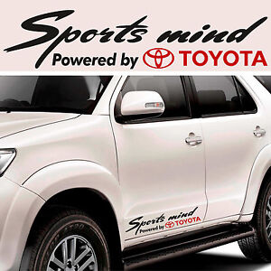 Sports mind powered by Toyota 7 Decal Sticker Graphics 