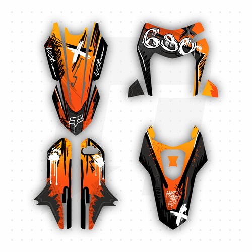 Juego gráfico adecuado KTM SMC-R 690 2019 2020 2021 2022 2023 2024 Supermoto - Imagen 5 de 6