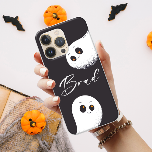 Funda de silicona personalizada con nombre de teléfono de Halloween para iPhone 14 Pro 13 12 15 - Imagen 19 de 21