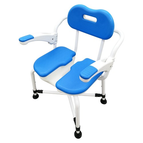 Adjustable Bath Shower Chair for Elderly Non-Slip Safety Stool U-Shaped 330lbs - Picture 2 of 18