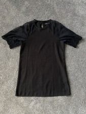 Boohoo Black Shift Dress | Embroidered Sleeve | Size 10