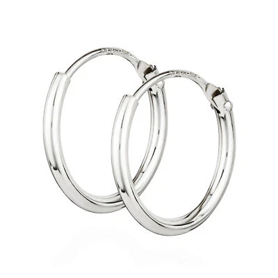 NKLAUS COPPIA di creoli in argento sterling 925 Ø 9 mm, 3801