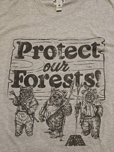 Schützen Sie unsere Wälder! Ewoks Star Wars Grafik T-Shirt Größe M grau - Bild 2 von 5