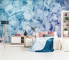 3D Ice Cube Art R8608 Wallpaper Wall Mural Self-adhesive Removable Luna