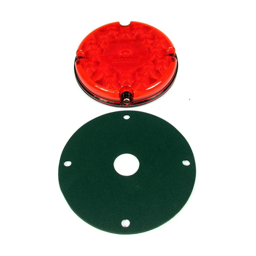 Fortpro 7" Red Round Tail/Stop/Turn Led Bus Light with 17 Leds and Red Convex DO - Picture 1 of 3