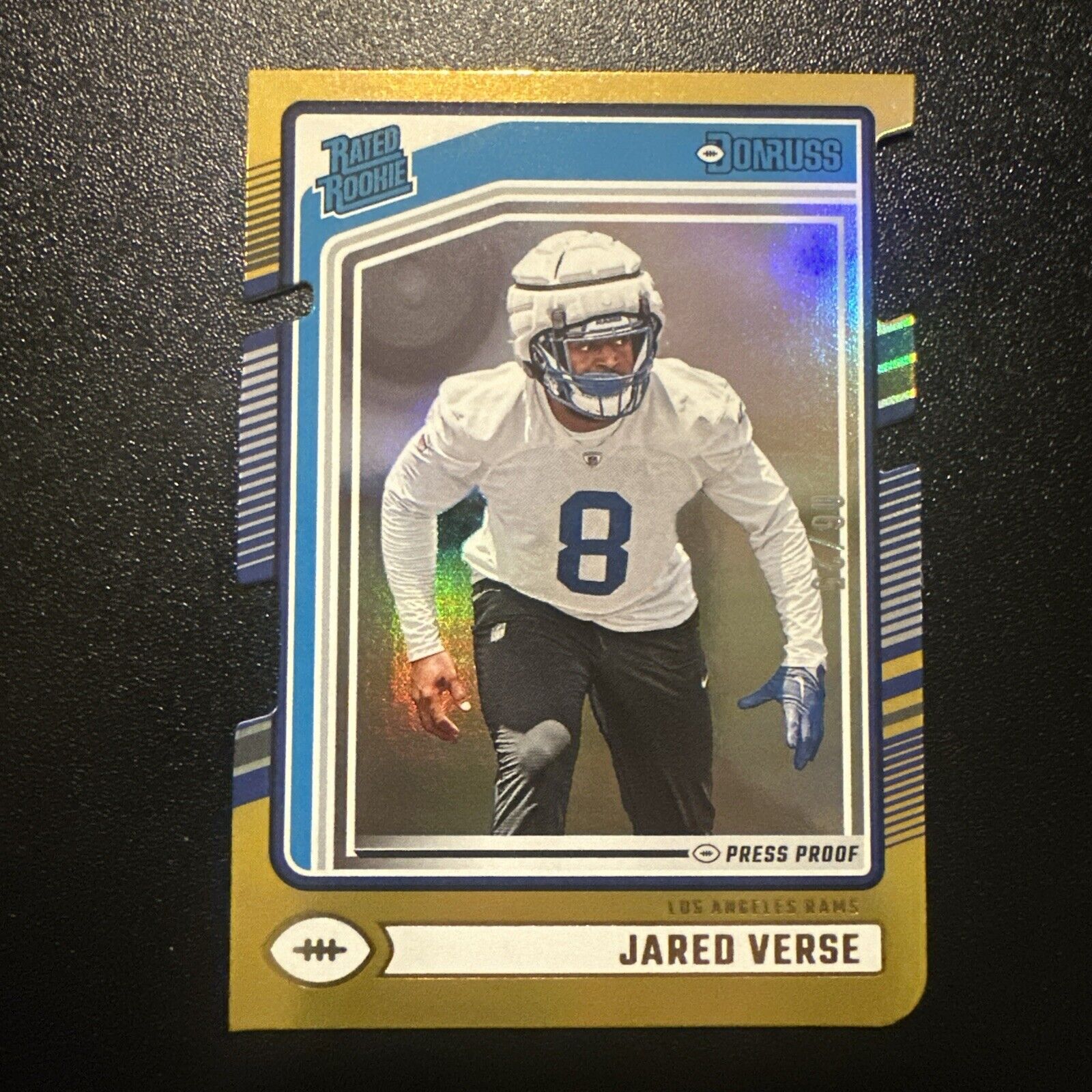 2024 Panini Donruss - Rated Rookie Gold Die Cut Press Proof Jared Verse (RC) /25