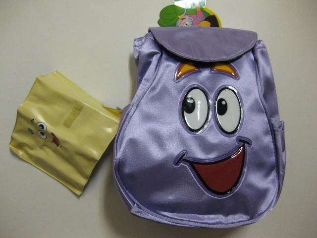 R RE 2004 DORA Purple Mr. Backpack Face with Map 11