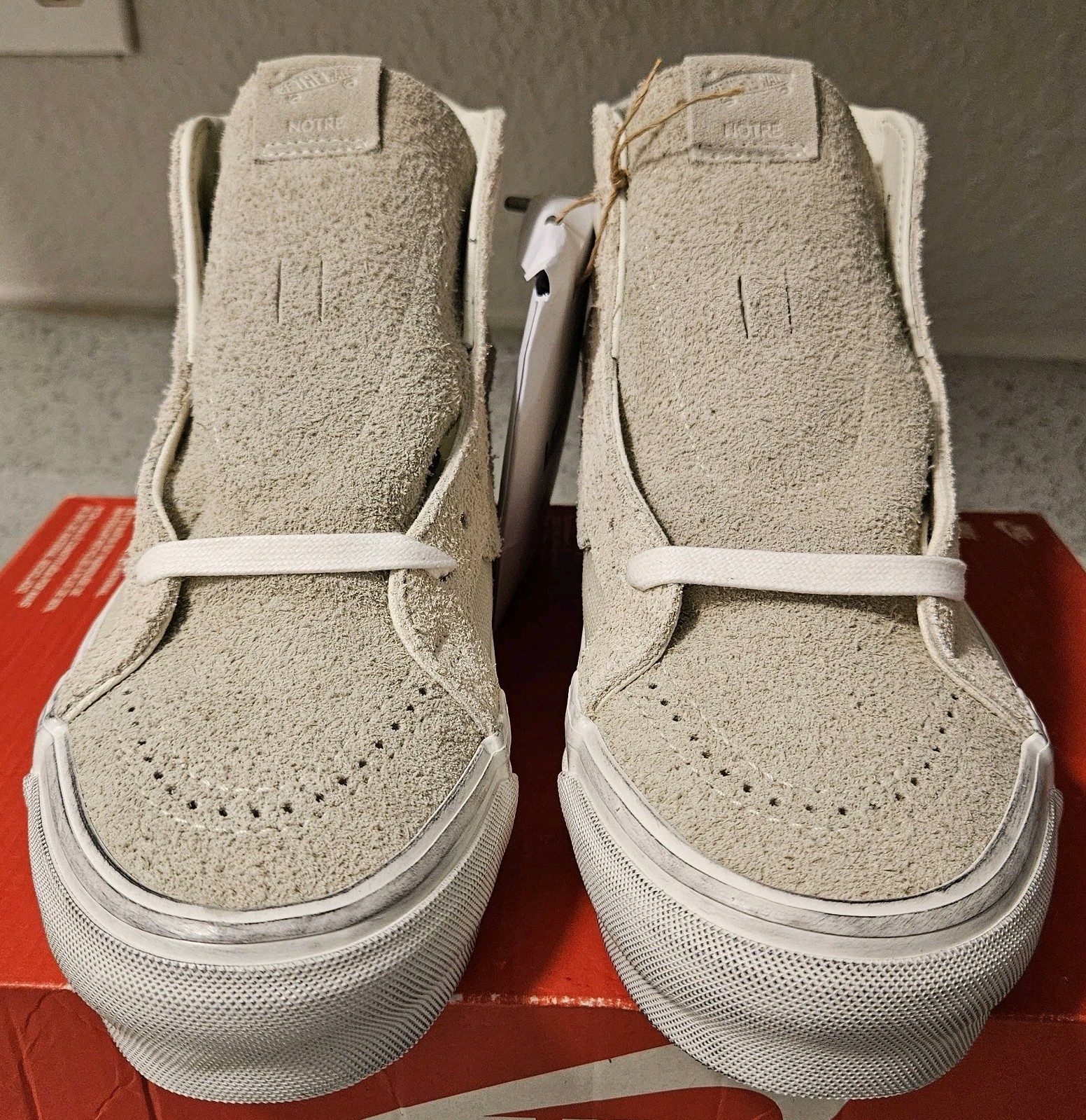 VANS x Notre Sk8-Hi Reissue Shoes Sneakers Bone White Men's 8.5 / Womens 10 RARE image 7
