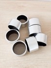 Chunky Grey Metallic Silver Napkin Rings Set of 8 Minimalist Futuristic