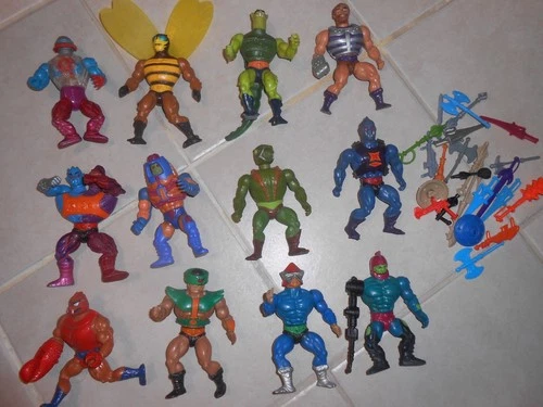 1980s Vintage He-man MOTU Figures Lot with weapons