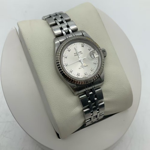 Tudor Princess Date Silver Diamond Dial 92414 Women's Watch Auto 25mm - Picture 3 of 5