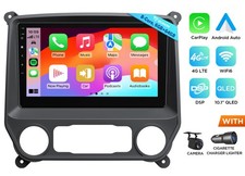 For 07-13 Silverado Sierra 10.1" QLED 6+64G Android Car Stereo Radio CarPlay GPS