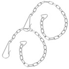 2 Stück WC-Klappenkette Ersatz-Toilettengriff-Hebeketten aus Edelstahl