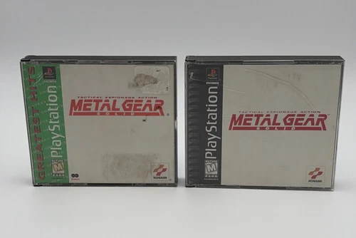 METAL GEAR SOLID [GREATEST HITS] & BLACK LABEL LOT SET PS1 READ DESC!!!AS-IS
