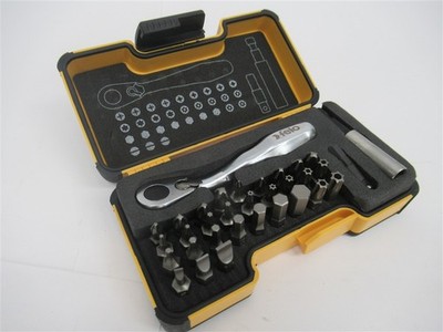 Felo - XS 33 - Tool Set 1/4'' with Mini Ratchet, Bits and Accessories