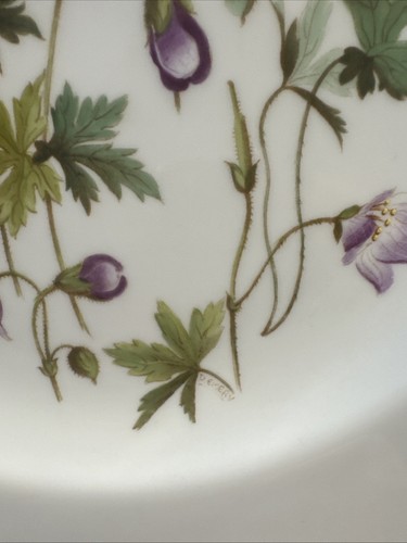 Spode Stafford Wild Flowers Series #3 Meadow Cranesbill Dinner Plate 11" England - Picture 3 of 16