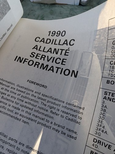 1990 Cadillac Allante' Shop Service Repair Information Manual Genuine GM OEM - Bild 16 von 19
