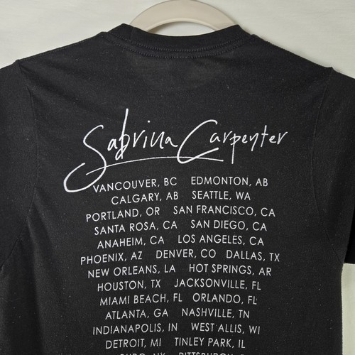 Camiseta Sabrina Carpenter 2017 Tour Tultex Mujer Junior XS Negra Bien Usada LEER - Imagen 6 de 10
