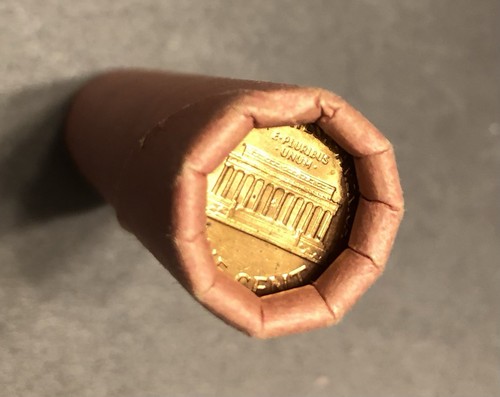 1964-D -OBW- Old Bank Wrapped- Lincoln Memorial Cents (1) Rolle Stempelglanz/ Stempelglanz - Bild 3 von 3