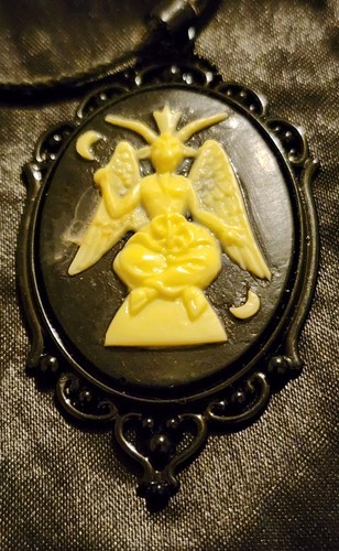 Schwarze Baphomet Satanischer Gott Teufel Dämon Halskette - Bild 2 von 3