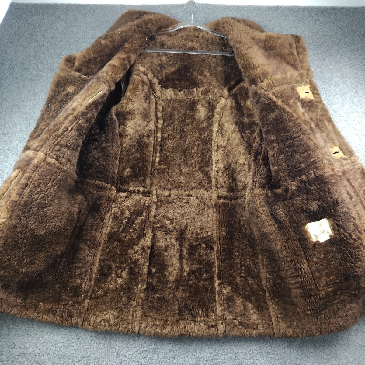 VTG Lambskin Leather Shearling Coat Mouton Sz 42 Men's | eBay