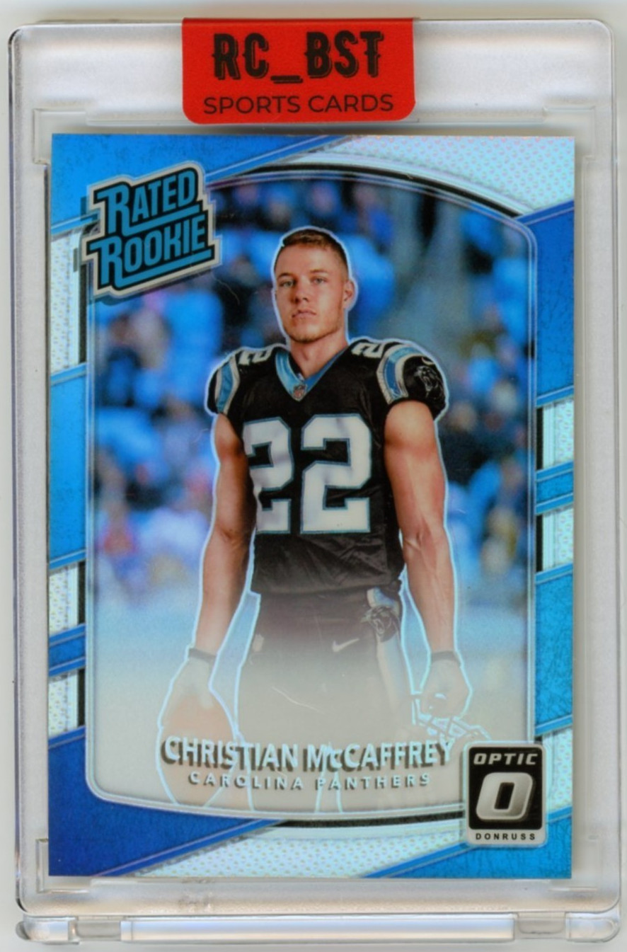 CHRISTIAN McCAFFREY RC Rookie - Silver Holo Prizm 2017 Panini Donruss Optic #168