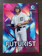 2021 Bowman Chrome Spencer Torkelson Futurist Pink Mojo Refractor serial /199