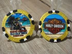 Genuine Harley Davidson Turtle Poker Chip - San Juan Puerto Rico - Gold Metallic