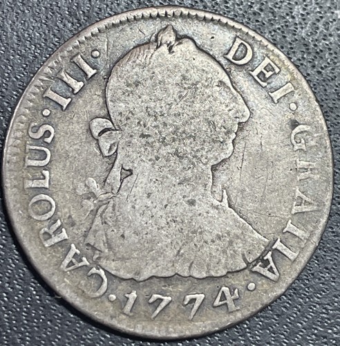 1774 - CAROLUS III DEI GRATIA HISPAN ET IND REX PERU' 2R - Foto 1 di 2