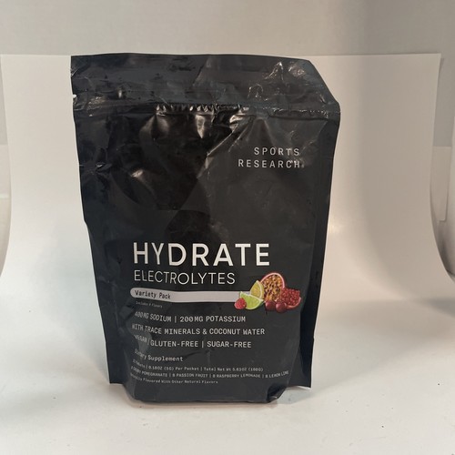 Sports Research Hydrat Elektrolyte zuckerfreies Pulver Päckchen 32ct Ablaufdatum 9/26