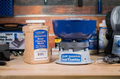 Limpador vibrador polidor bala estojo de latão recarga copo limpeza concha munição - Imagem 3 de 4