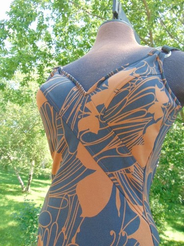 VTG 50/60S JANTZEN Swimsuit Novelty Print Art Nouveau Butterflies L/XL - Picture 7 of 17