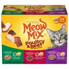 Meow Mix Tender Favorites with Liver, Turkey, Chicken & Beef Flavors Wet Cat