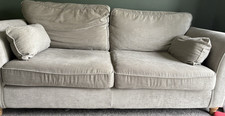Laura Ashley Grey Fabric 2-Seater Sofa, Removable Cushions, Contemporary Style