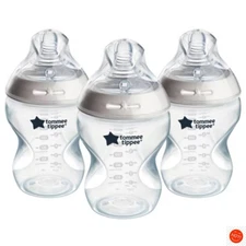 Tommee Tippee Natural Start Slow-Flow Breast-Like Nipple Anti-Colic Baby Bott...
