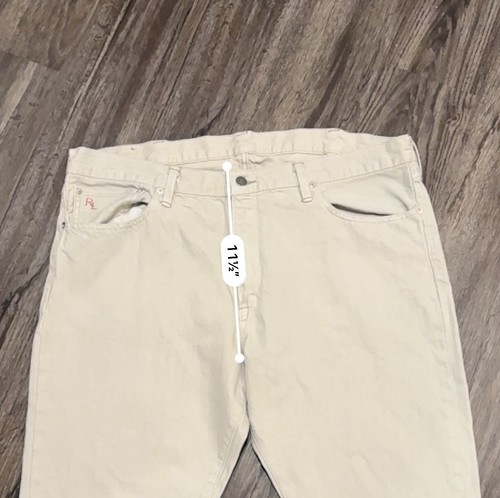Pantalones de mezclilla Polo Ralph Lauren clásicos de pierna recta beige para hombre talla 40x32 - Imagen 4 de 11