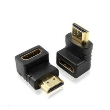 2 Pcs Elbow 90 Degree Right Angle HDMI Cable Adapter Male to Female Connector