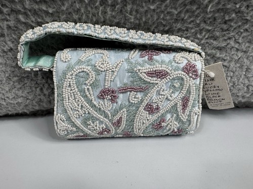 Cartera Moyna con Cuentas Pequeña 7” Correa Colorida También Con Cuentas Nueva con Etiqueta - Imagen 2 de 8