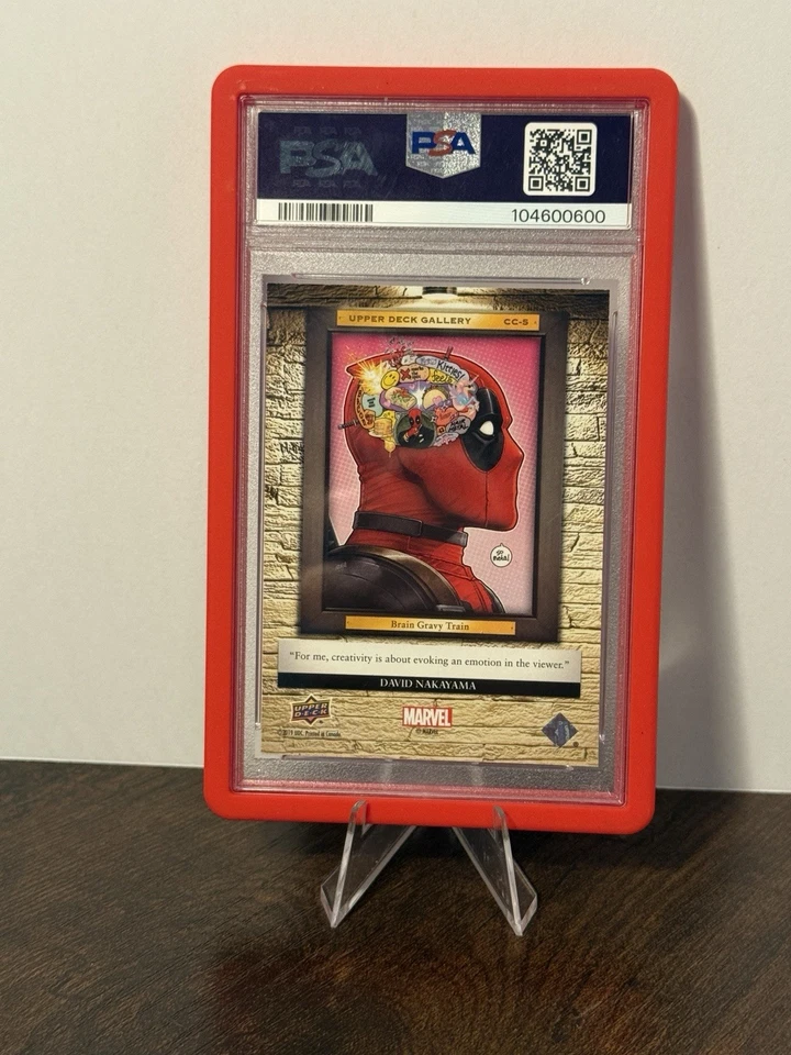 2019 UD Marvel Gallery San Diego Comic Con Brain Sprain PSA 9 Deadpool Pop 6!! - Image 2 of 2