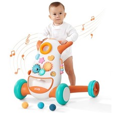 K B Baby Walker with Wheels- Adjustable Speed Baby Push Walker for baby boy and
